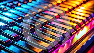 Closeup View of a Spanish QWERTY Keyboard Exploring the Layout and Functioning of a Common Typing Device photo