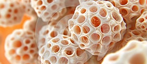 Closeup View Of Spherical Biological Structures