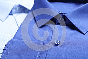 Closeup view of shirts. Dry-cleaning service