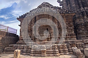 Closeup view of  Suka Sari Temple in Bhubaneswar, Odisha, India