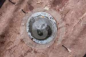 Closeup view of a Teuton shield