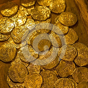 Gold coins photo