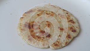 Closeup view of of traditional home made bread called Jawar roti or bhakri