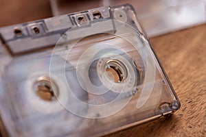 A Closeup Of A Vintage Cassette Tape