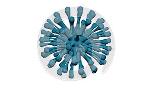 Closeup of a virus structure against clear background