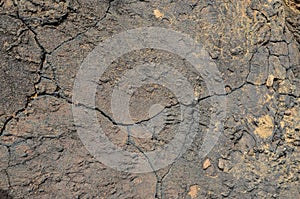 Closeup of volcanic dry brown lava texture. Natural background. Canary Islands.