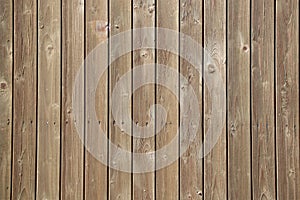 Closeup of a wall made of wooden planks