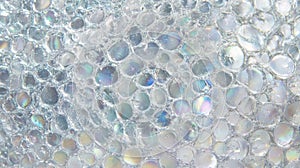 Closeup, water droplets condensing on glass surface abstract texture and background