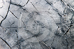 Ice with cracks and lines