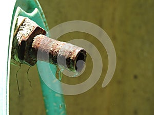 Water Leaking or dropping from old rusted pipe