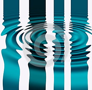 Closeup of water ripple and graphic pattern after a drop is splashed into puddle. Creative copyspace and background of