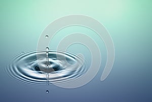 Falling drop of water