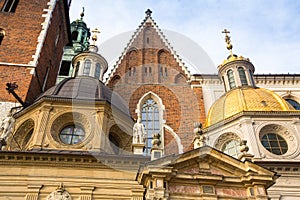 Closeup Wawel Cathedral in Kracow, Poland. Architecture. photo