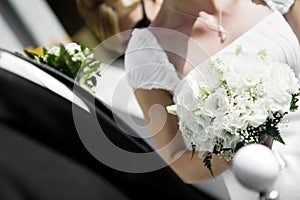 Closeup of wedding pair