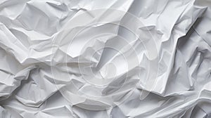 Closeup of white crumpled paper, light gray luxury texture abstract background, By AI Generative