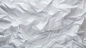 Closeup of white crumpled paper, light gray luxury texture abstract background, By AI Generative