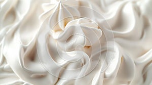 Closeup of White Whipped Cream Texture