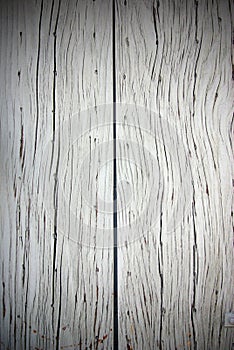 Closeup of white wood planks texture background