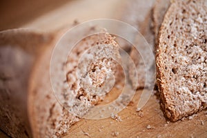Closeup whole grain bread