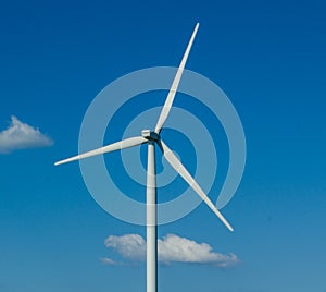 Closeup of Windmill Turbine and Blades