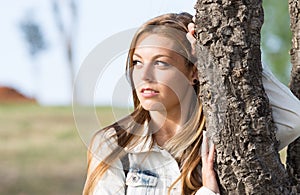 Closeup of a woman