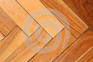 Closeup of wooden parquet floor.