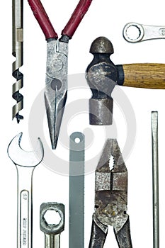 Closeup of work tools