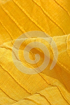 Closeup of yellow organic cotton