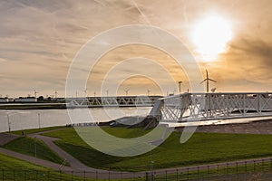 Closing of the flood gate storm surge barrier photo