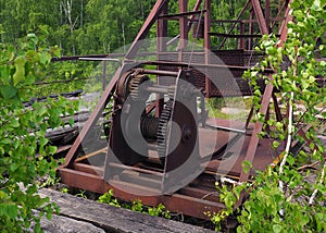 Closing mechanism of old dam, last century