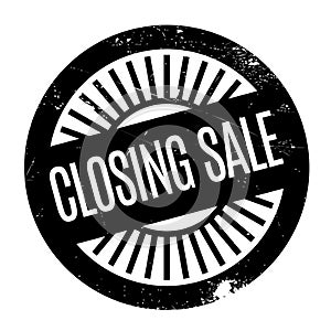 Closing Sale rubber stamp