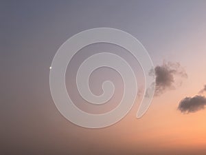 The view of the bright and shining sun