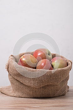Eco apples. Spring farm apples.
