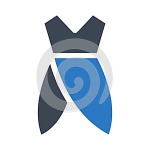 Cloth glyph colour vector icon