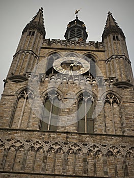 The Cloth Hall Lakenhalle on the market square in the centre of Ieper - Ypres