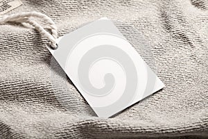 Cloth label tag blank mockup