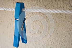 Cloth peg on a rope