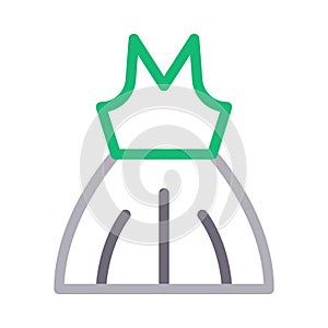 Cloth colour line vector icon