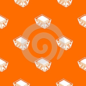 Clothes in basket pattern vector orange