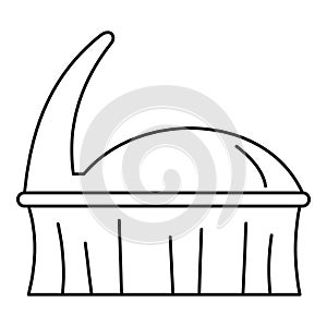Clothes brush icon, outline style