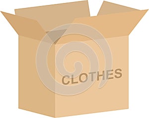 Clothes Charity Box Vector