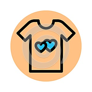Clothes, clothing fill background vector icon which can easily modify or edit