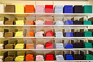 Clothes in the department store