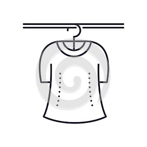 Clothes design icon, linear isolated illustration, thin line vector, web design sign, outline concept symbol with
