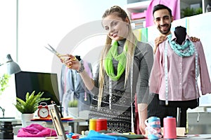 Clothes Design Process Stylish Needlework Concept