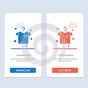 Clothes, Drying, Hanging  Blue and Red Download and Buy Now web Widget Card Template