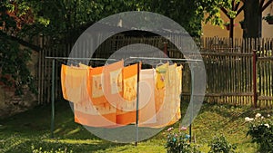 Clothes drying outside