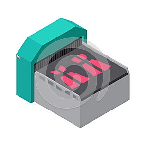 Clothes Factory Line Composition