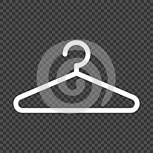 Clothes hanger. Hanger icon vector isolated