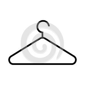 Clothes hanger icon. Cloakroom illustration symboll. Hook vector